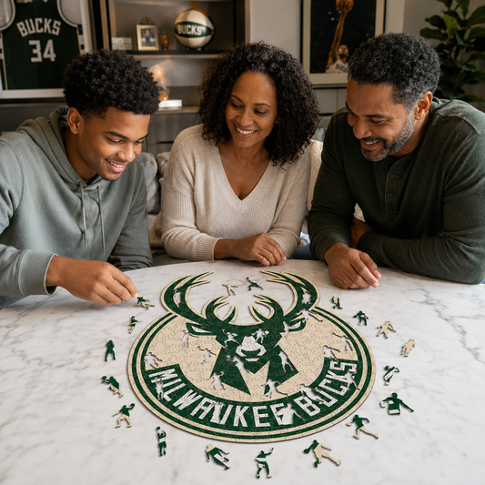 Milwaukee Bucks™ Logo Puzle de Madera