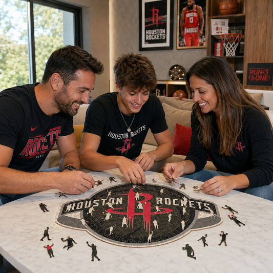 Houston Rockets™ Logo Puzle de Madera