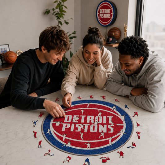 Detroit Pistons™ Logo Puzle de Madera