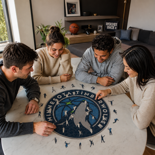 Minnesota Timberwolves™ Logo Puzle de Madera