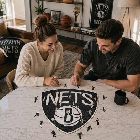 Brooklyn Nets™ Logo Puzle de Madera