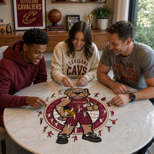 Cleveland Cavaliers™ Mascota Puzle de Madera