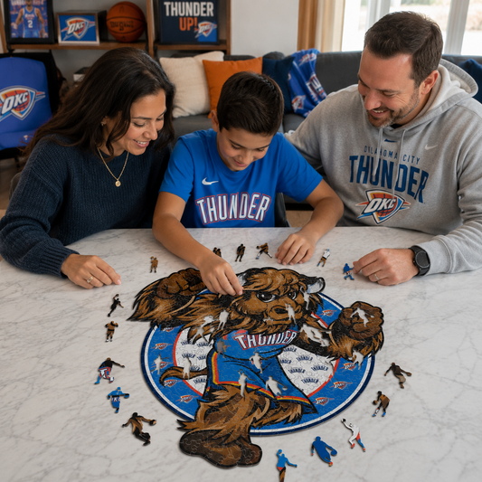 Oklahoma City Thunder™ Mascota Puzle de Madera