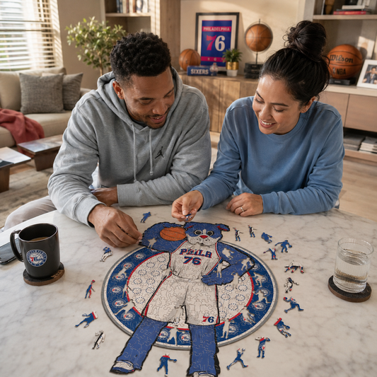 Philadelphia 76ers™ Mascota Puzle de Madera