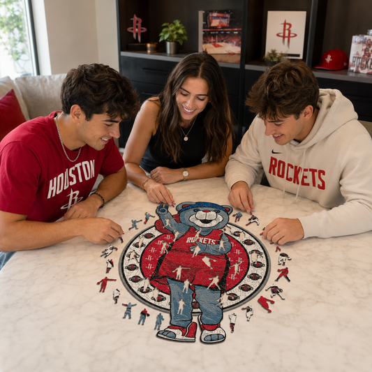 Houston Rockets™ Mascota Puzle de Madera