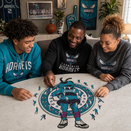 Charlotte Hornets™ Mascota Puzle de Madera