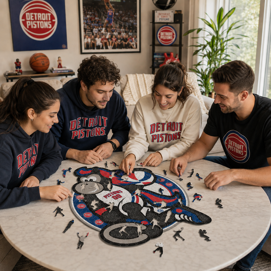 Detroit Pistons™ Mascota Puzle de Madera