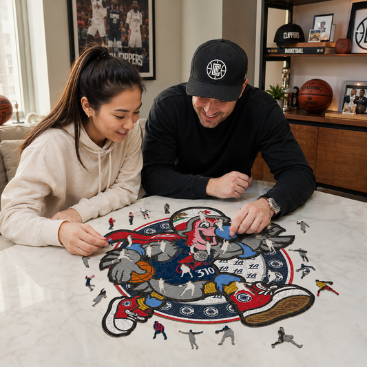 Los Angeles Clippers™ Mascota Puzle de Madera