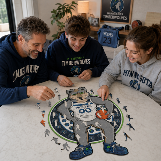 Minnesota Timberwolves™ Mascota Puzle de Madera