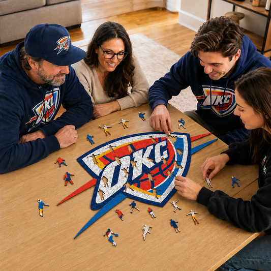 Oklahoma City Thunder™ Logo Puzle de Madera