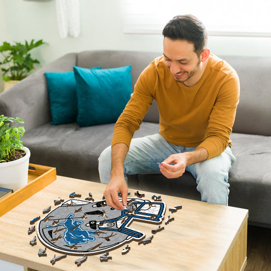 Detroit Lions™ Casco - Rompecabezas de Madera
