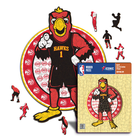 Atlanta Hawks™ Mascota Puzle de Madera