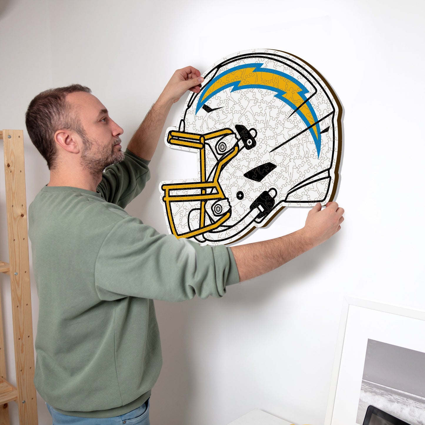Los Angeles Chargers™ Casco - Rompecabezas de Madera