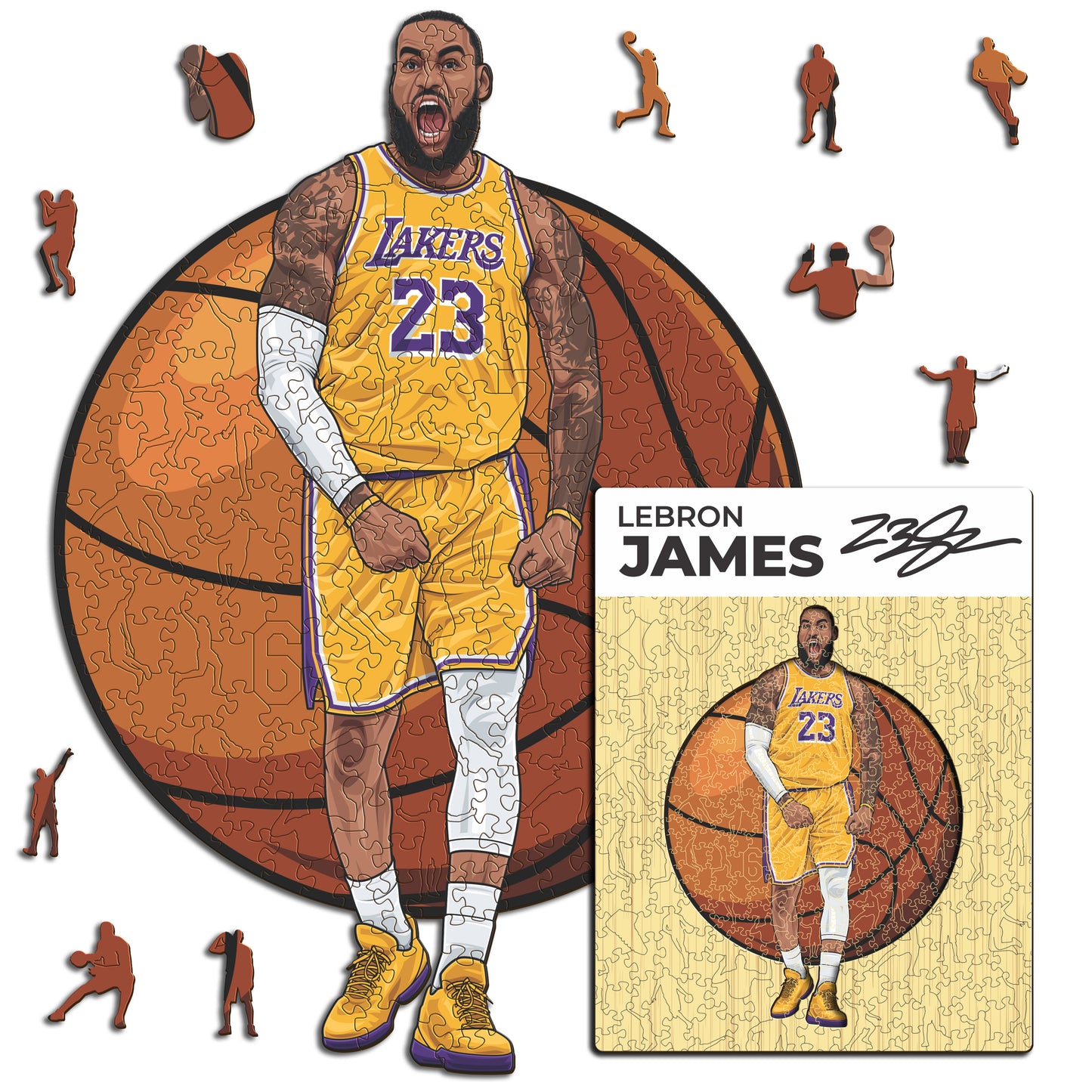 LeBron James - Rompecabezas de Madera
