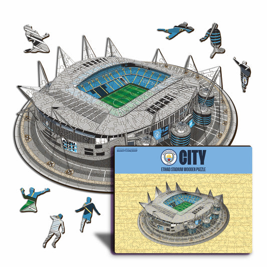Man City FC® Etihad Stadium - Rompecabezas de Madera