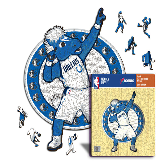 Dallas Mavericks™ Mascota Puzle de Madera