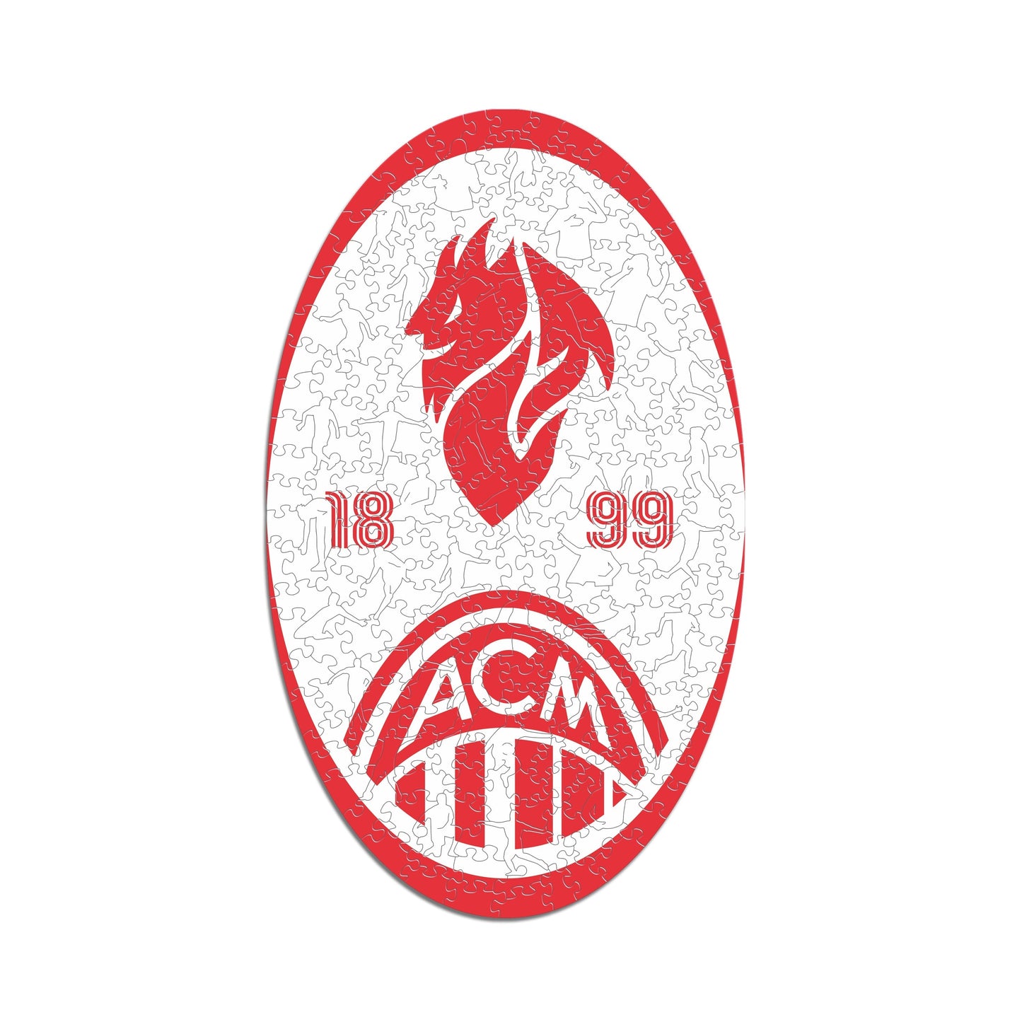 AC Milan® Retro Logo - Rompecabezas de Madera