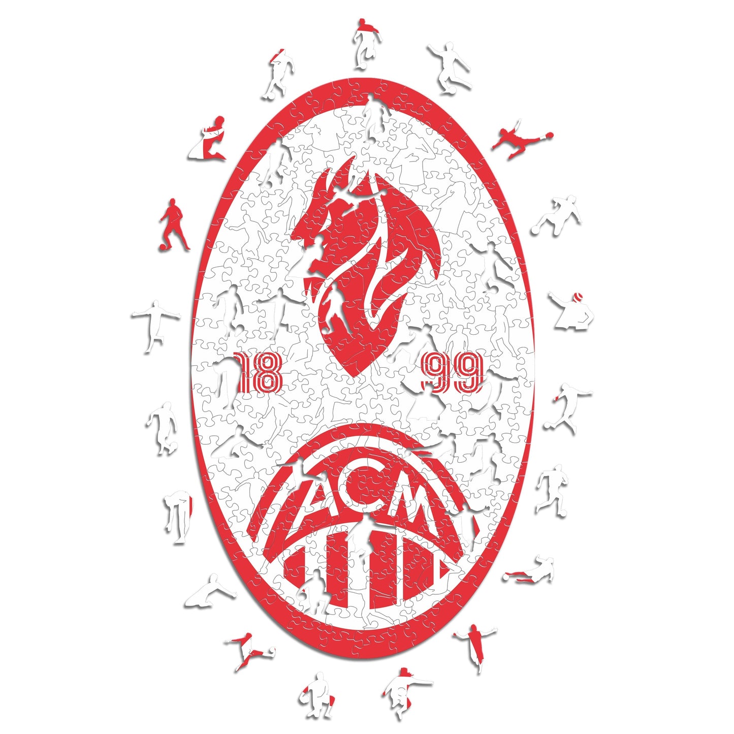 AC Milan® Retro Logo - Rompecabezas de Madera