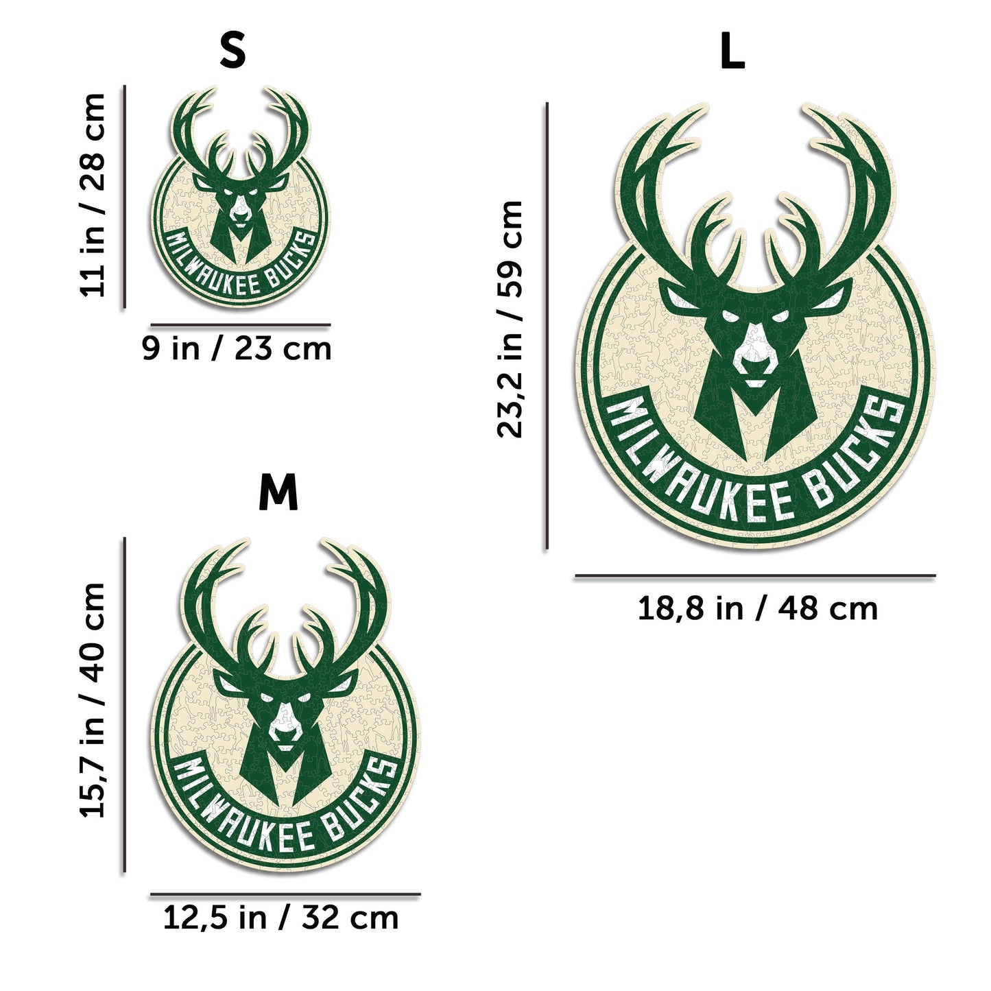 Milwaukee Bucks™ - Rompecabezas de Madera