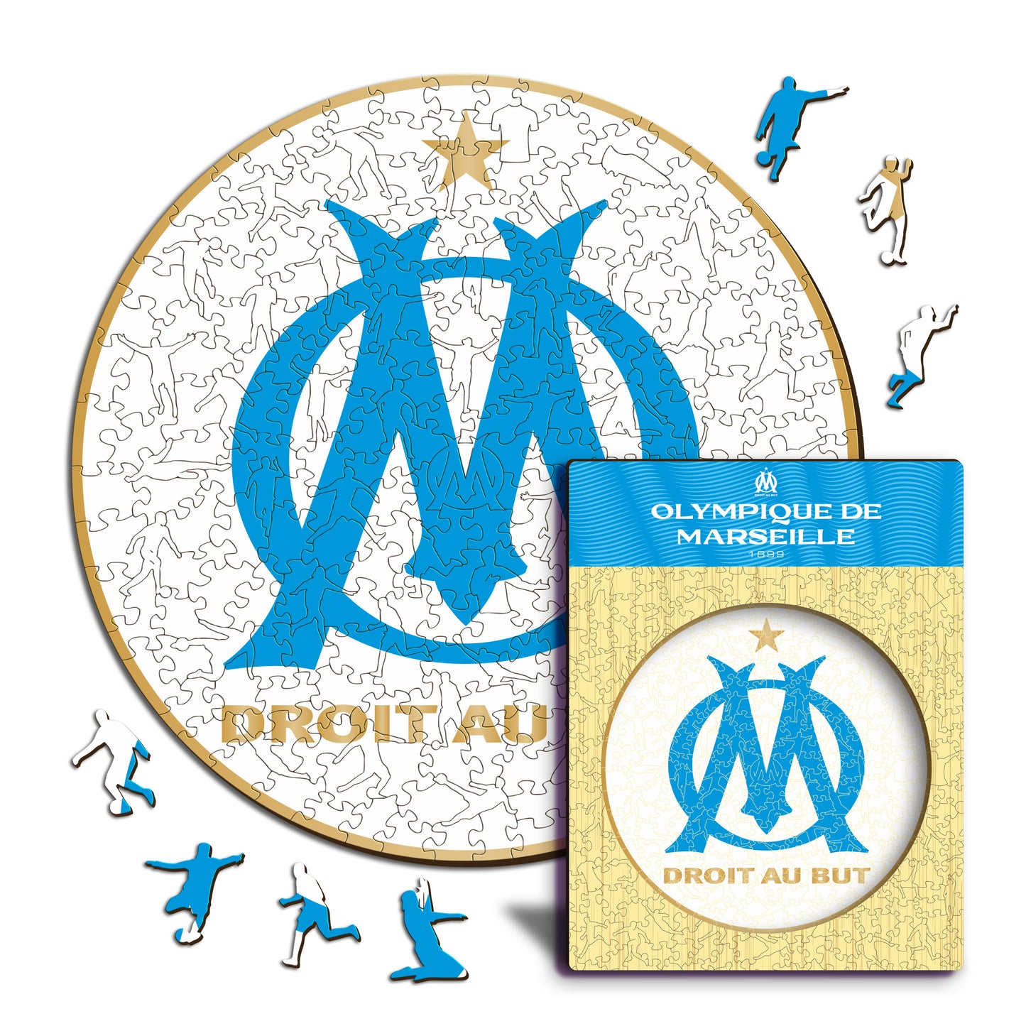 Olympique de Marseille® Logo - Rompecabezas de Madera Oficial