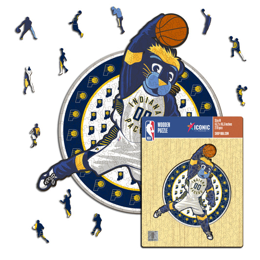 Indiana Pacers™ Mascota Puzle de Madera