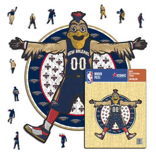New Orleans Pelicans™ Mascota Puzle de Madera
