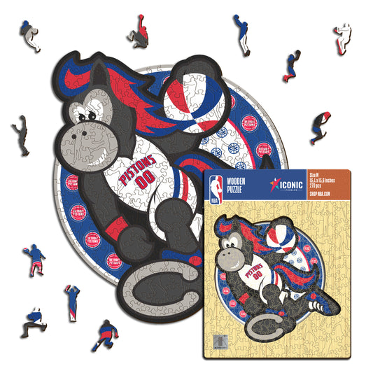 Detroit Pistons™ Mascota Puzle de Madera