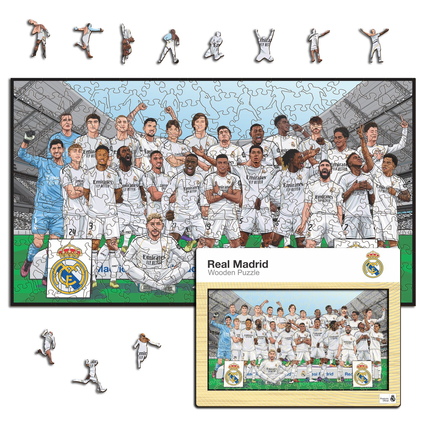 Real Madrid CF® Equipo 25/26 - Puzzle de Madera
