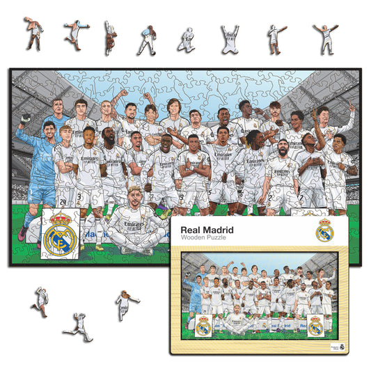 Real Madrid CF® Equipo 25/26 - Puzzle de Madera