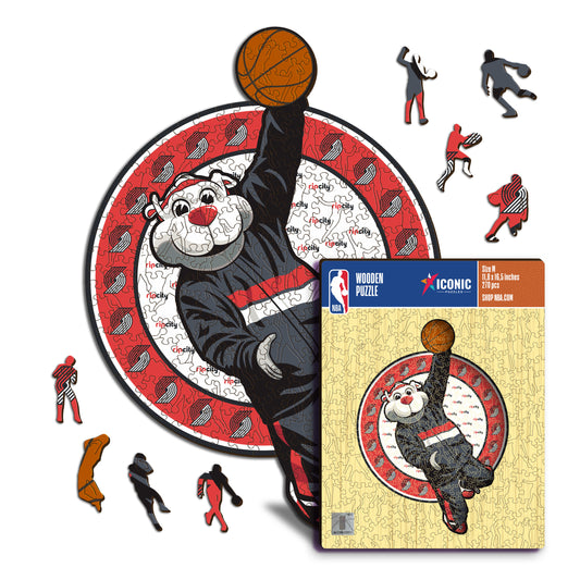 Portland Trail Blazers™ Mascota Puzle de Madera