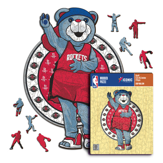 Houston Rockets™ Mascota Puzle de Madera