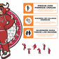 Chicago Bulls™ Mascota - Puzzle de Madera