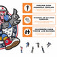 Los Angeles Clippers™ Mascota Puzle de Madera