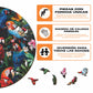 Loros Coloridos - Rompecabezas de Madera