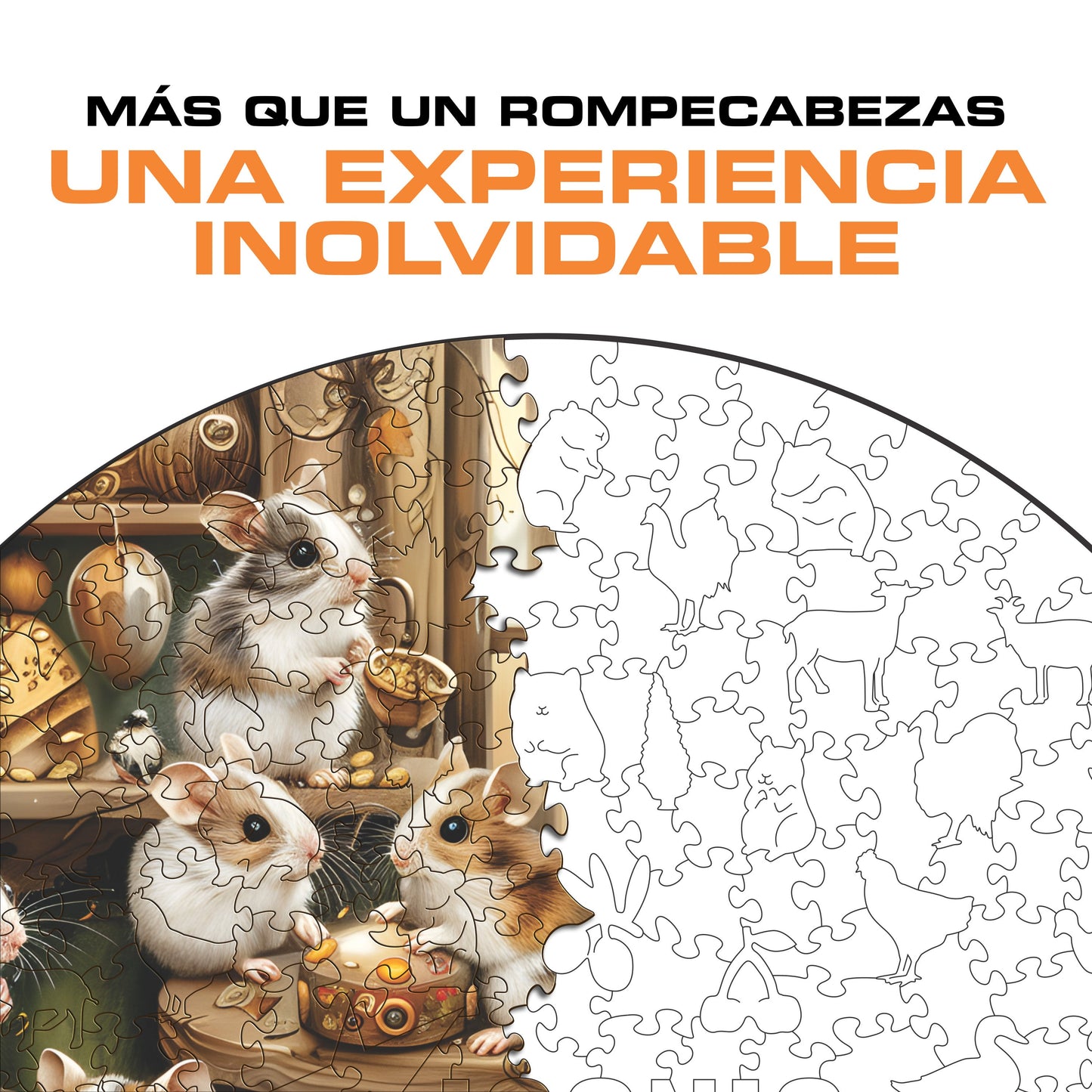 Hámsteres Curiosos - Rompecabezas de Madera