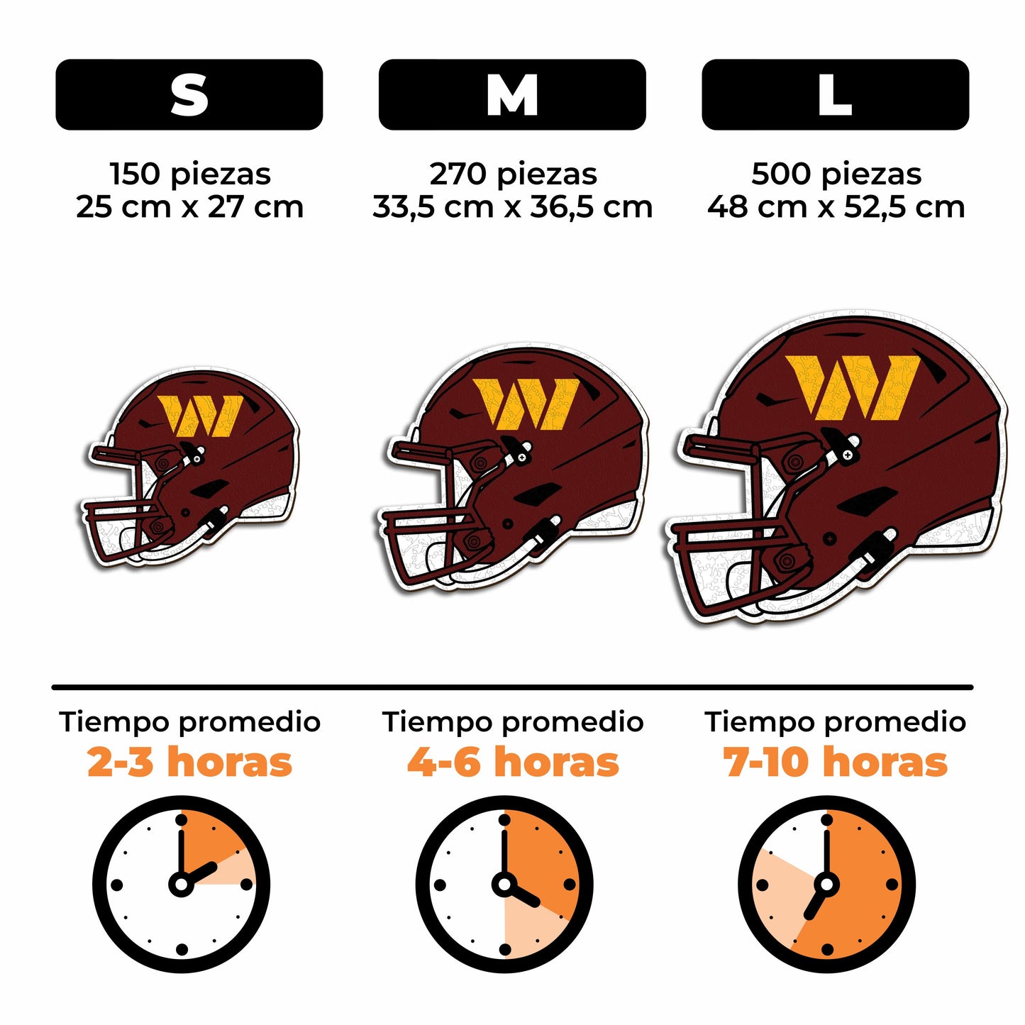 Washington Commanders™ Casco - Rompecabezas de Madera