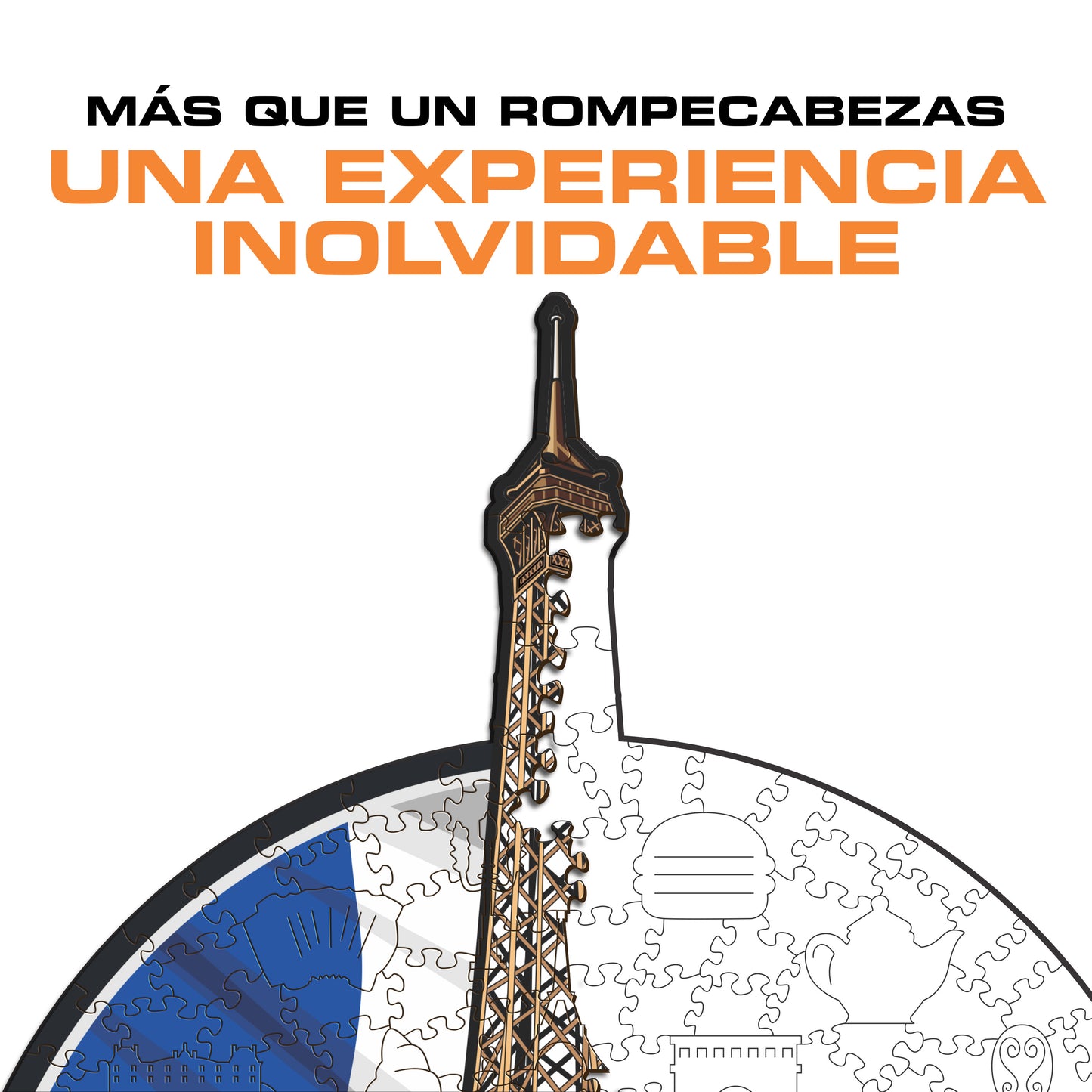 Tour Eiffel - Rompecabezas de Madera