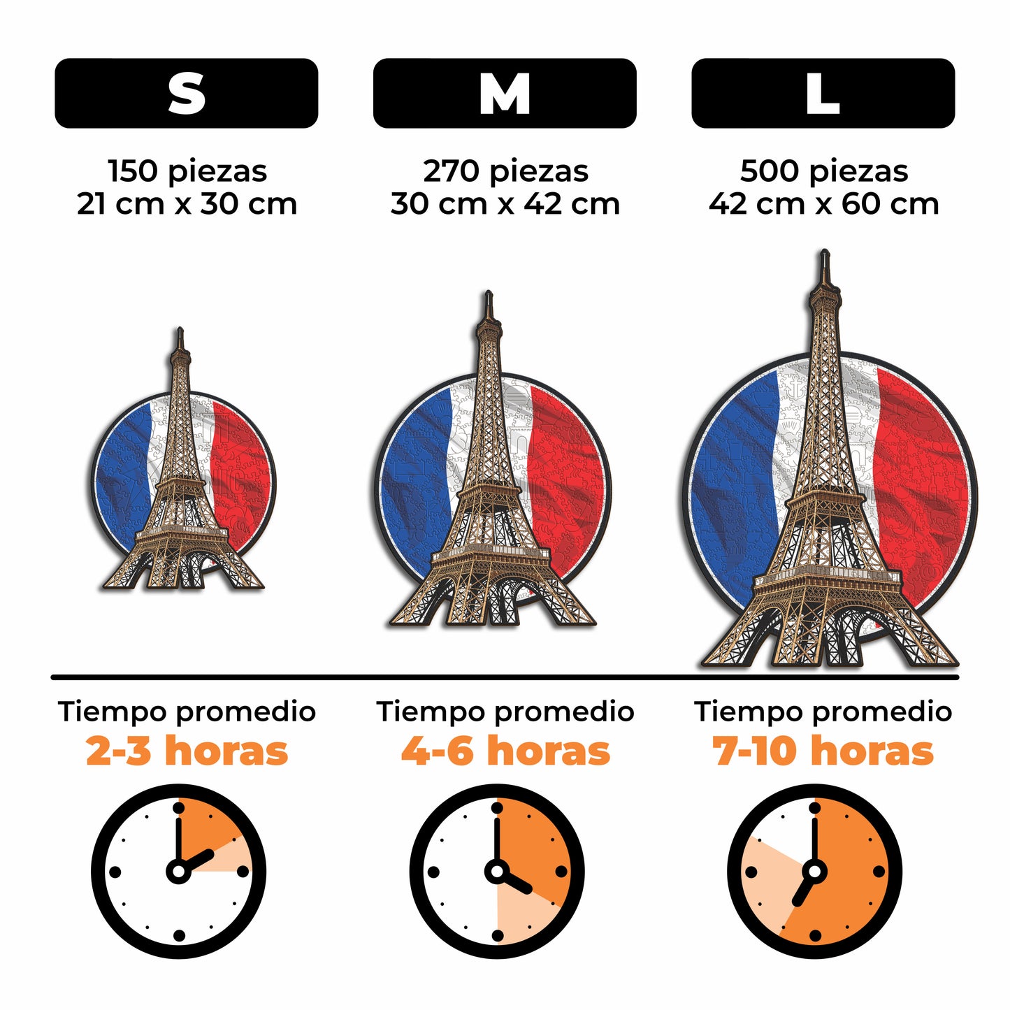 Tour Eiffel - Rompecabezas de Madera