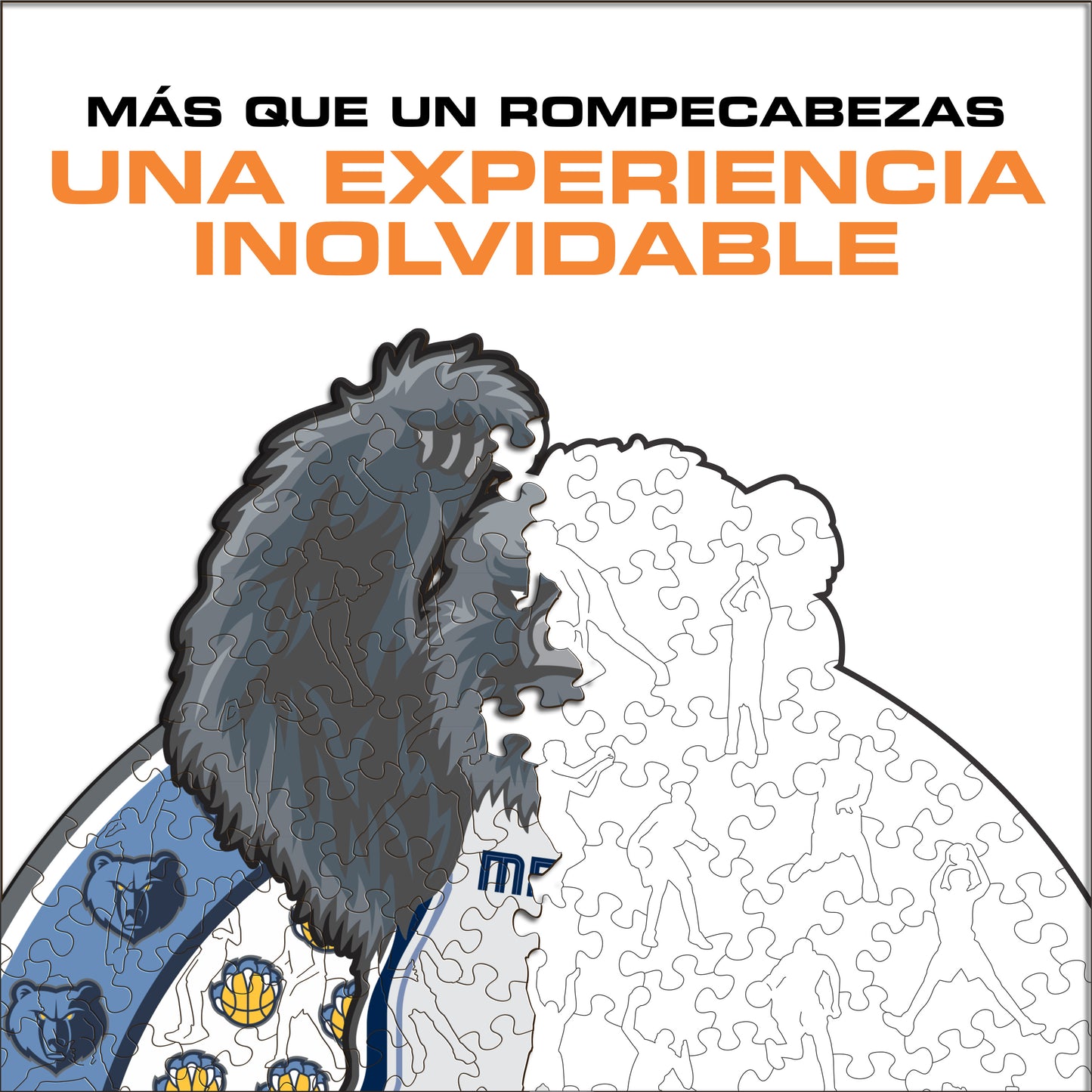 Memphis Grizzlies™ Mascota Puzle de Madera