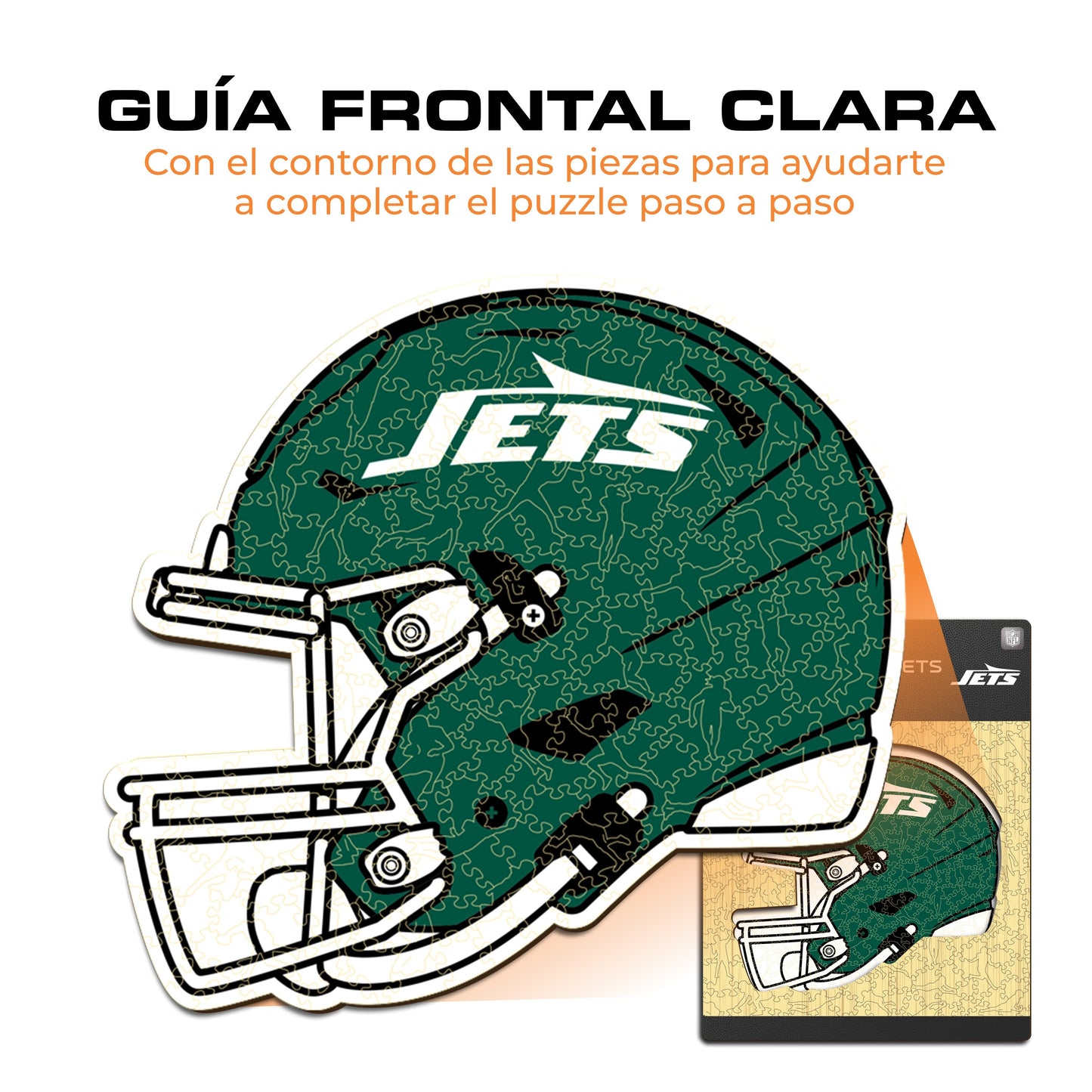 New York Jets™ Casco - Rompecabezas de Madera