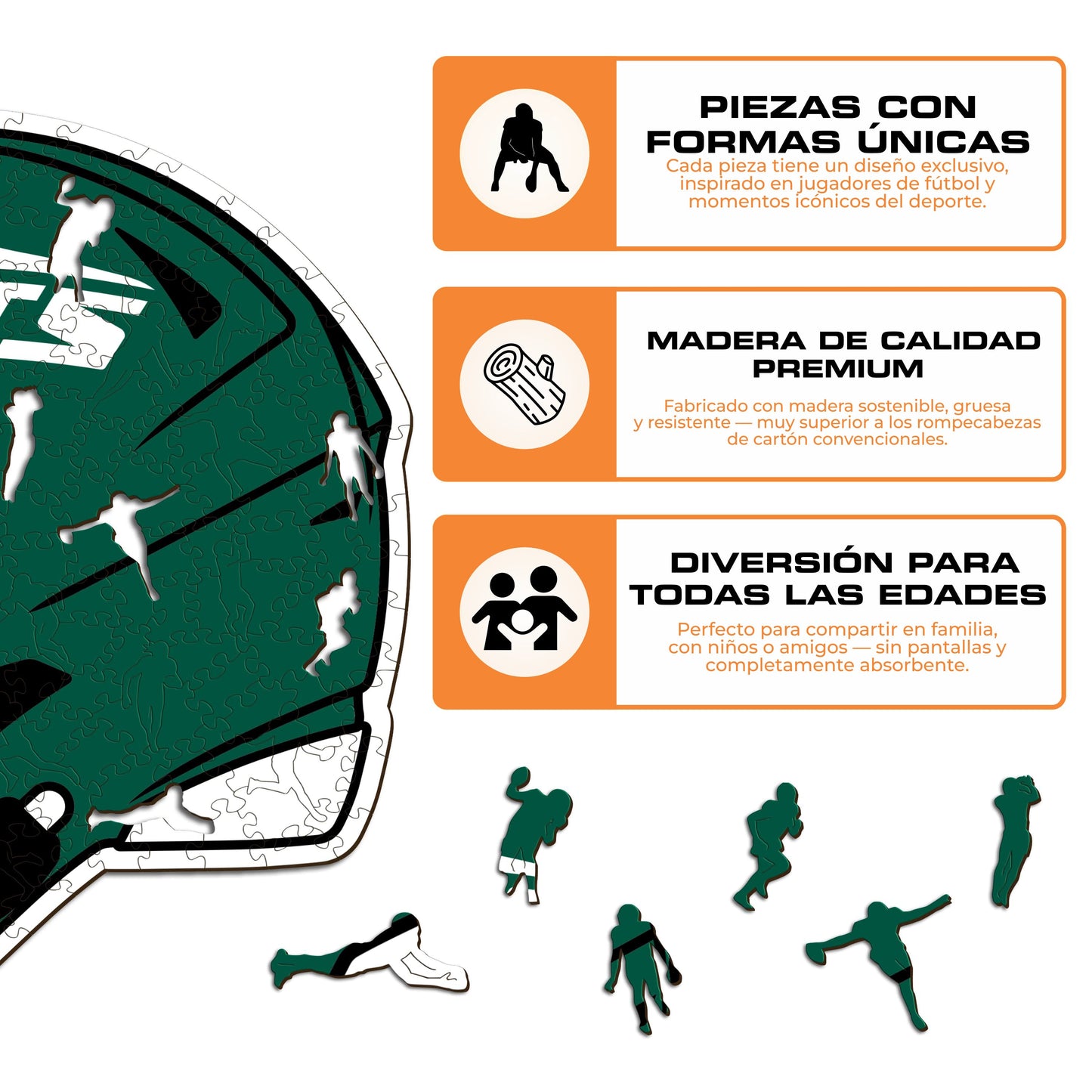 New York Jets™ Casco - Rompecabezas de Madera