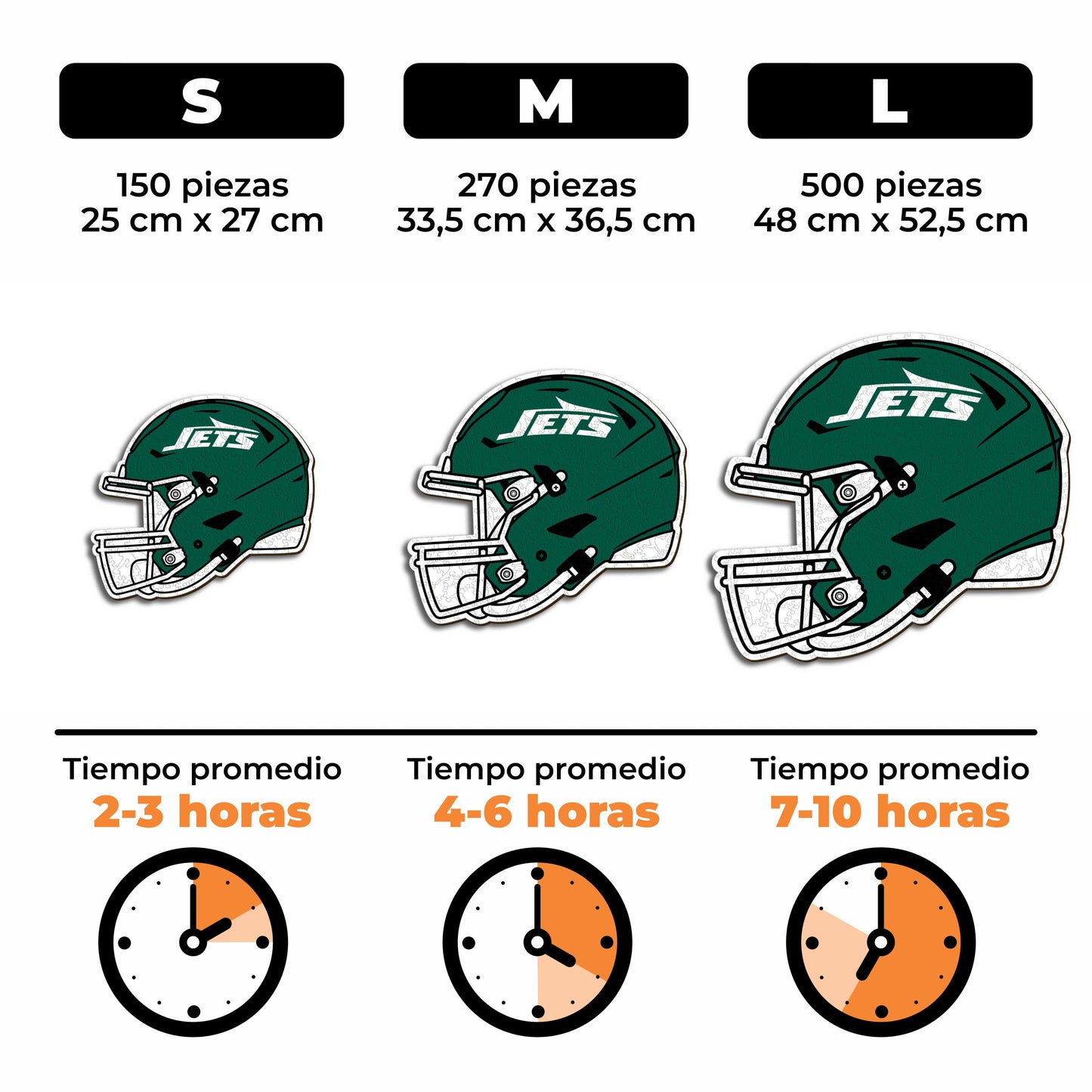 New York Jets™ Casco - Rompecabezas de Madera
