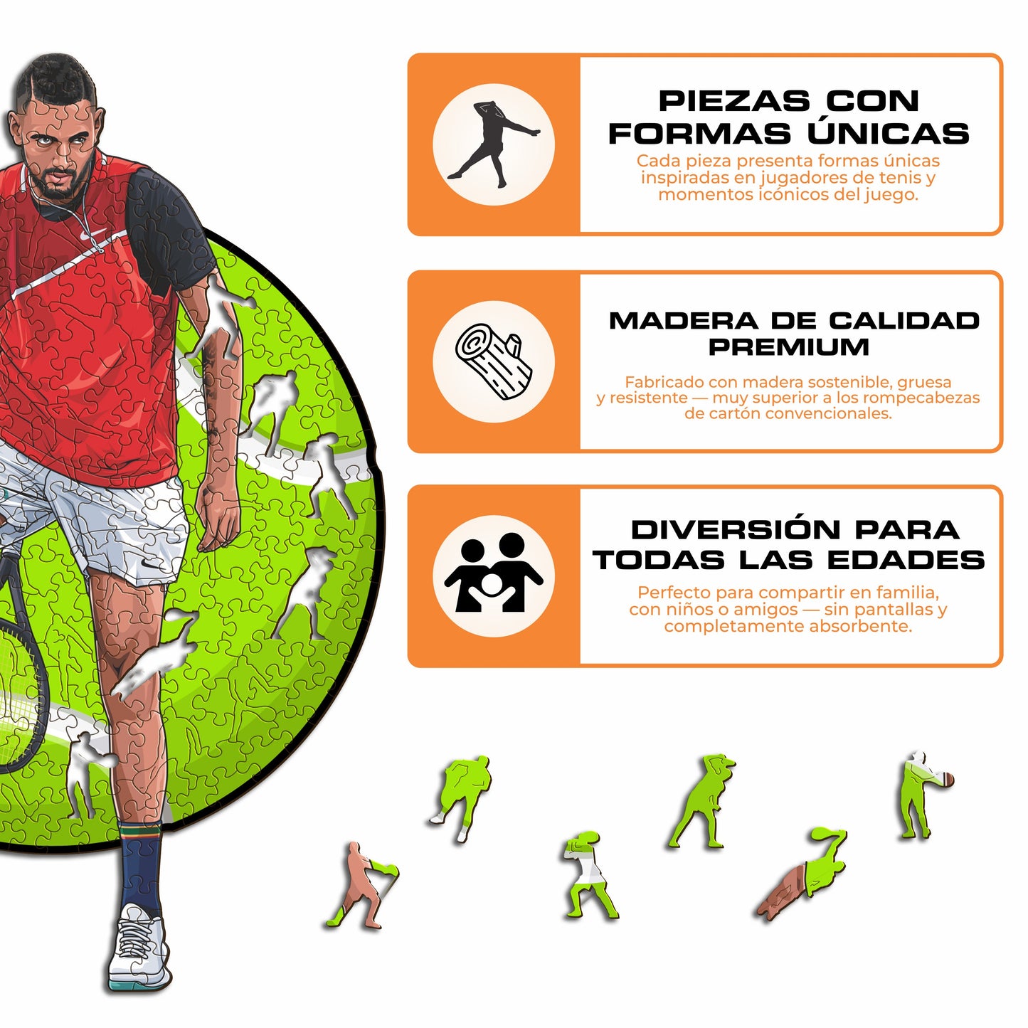 Nick Kyrgios - Wooden Puzzle