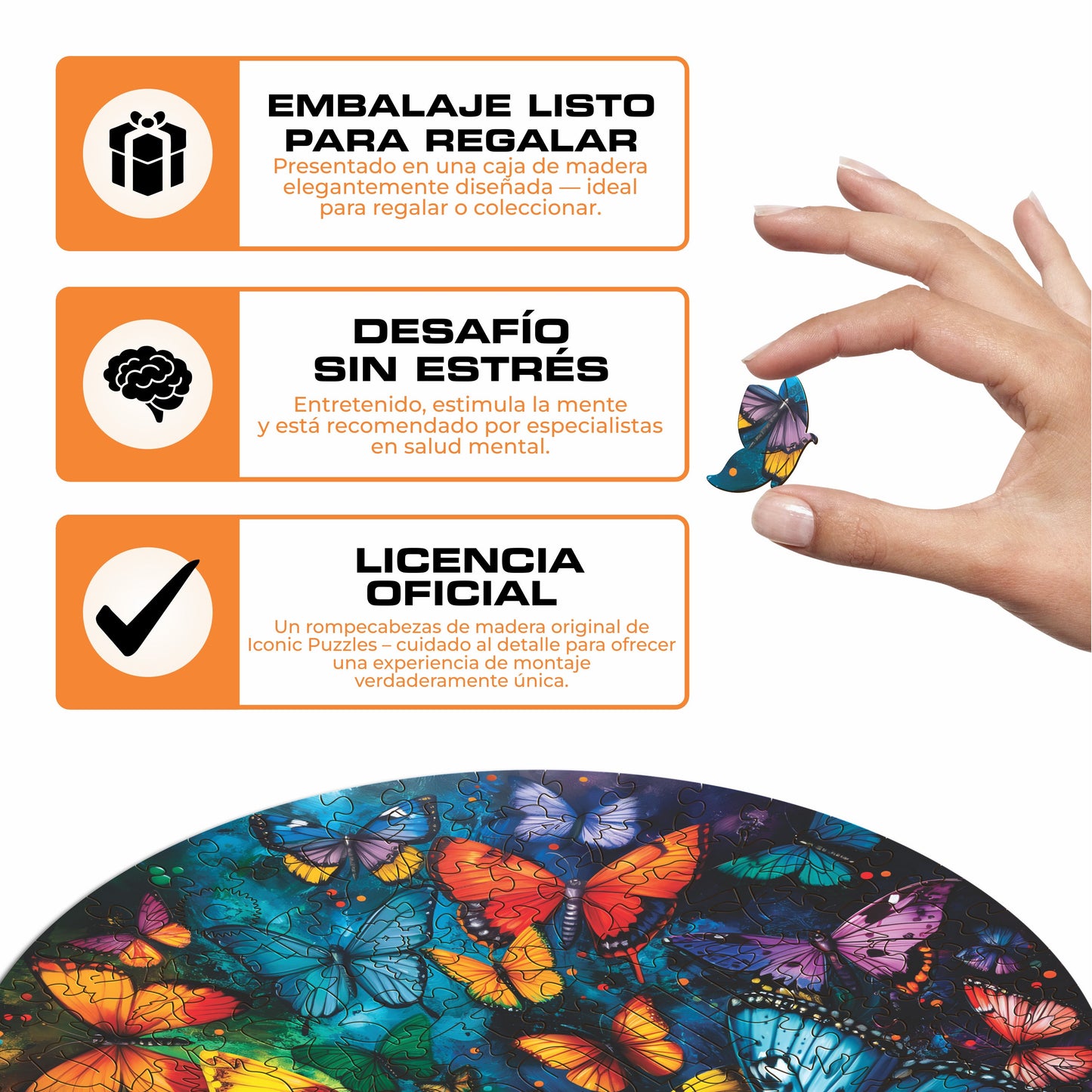 Mariposas Mágicas - Rompecabezas de Madera