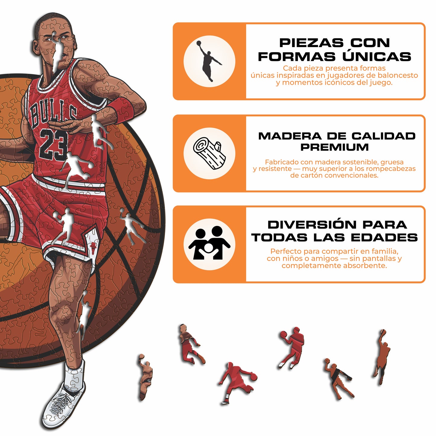 Michael Jordan - Rompecabezas de Madera