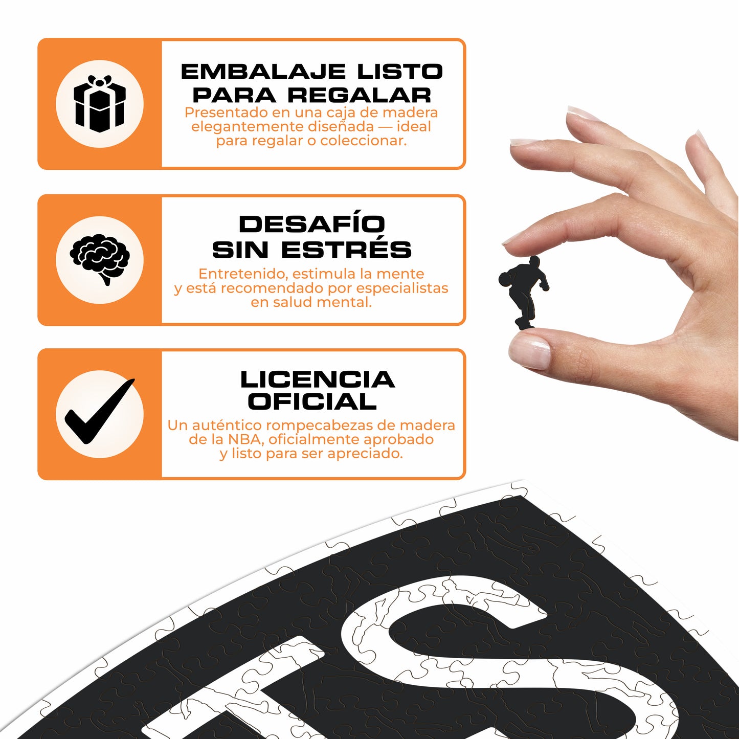 Brooklyn Nets™ Logo Puzle de Madera