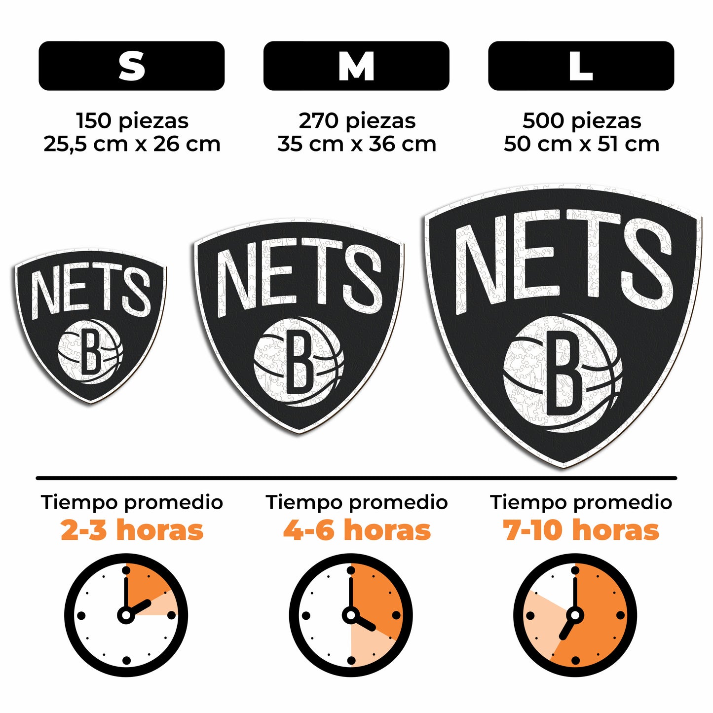 Brooklyn Nets™ Logo Puzle de Madera