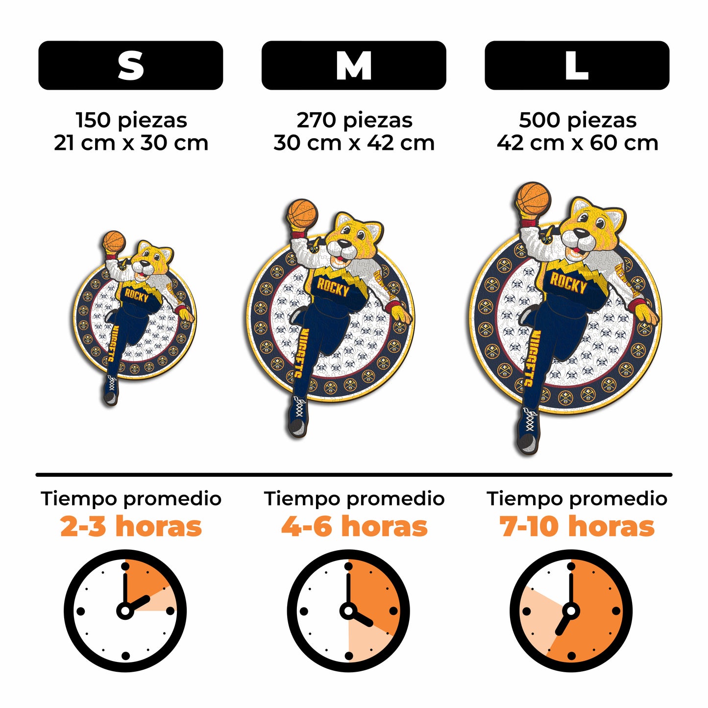 Denver Nuggets™ Mascota - Puzzle de Madera