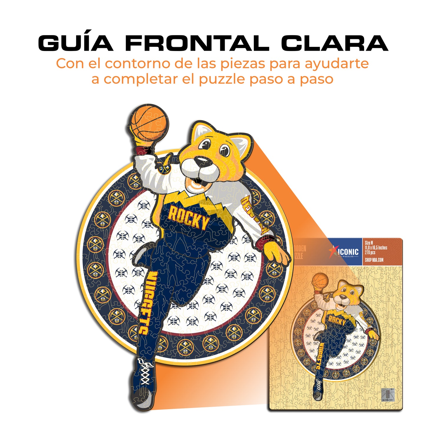 Denver Nuggets™ Mascota - Puzzle de Madera