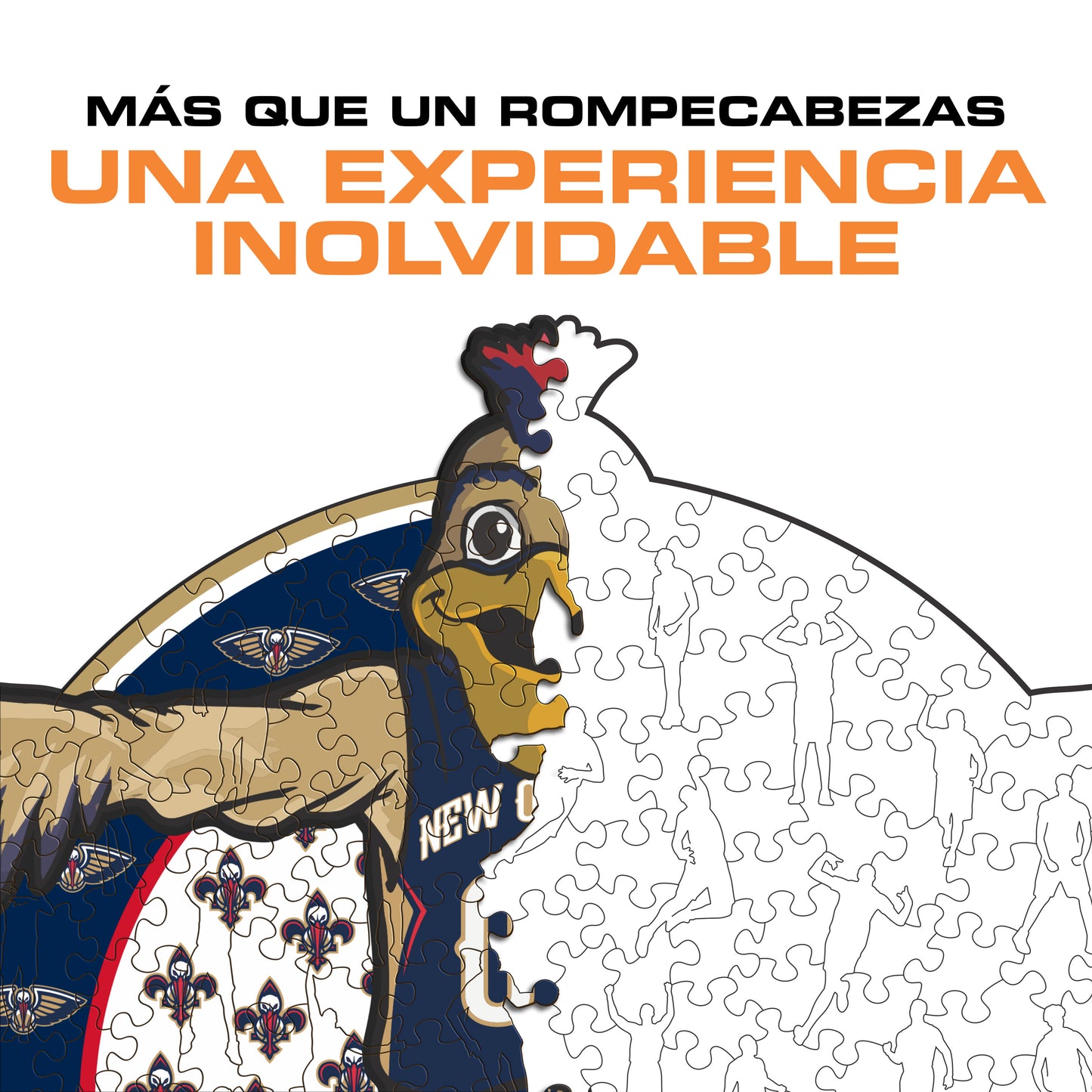 New Orleans Pelicans™ Mascota Puzle de Madera